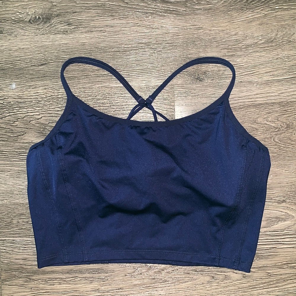 EUC Navy Blue Athleta Crop Top - Picture 1 of 3